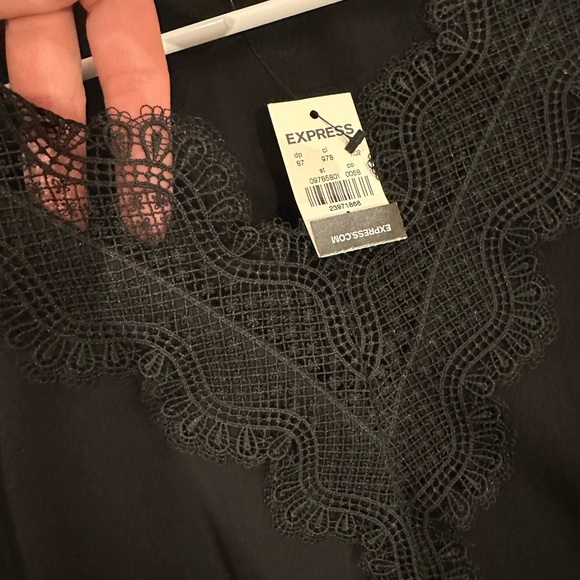 NWT EXPRESS lace combo Long Sleeve shirt S - Picture 6 of 7